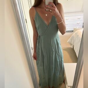 Astr Sage Green Maxi Dress